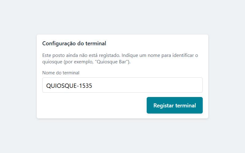 Configuração do terminal