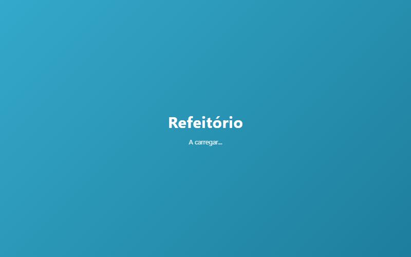 Ecrã de carregamento da aplicação